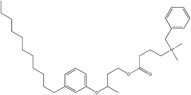 N,N-Dimethyl-N-benzyl-N-[3-[[3-(3-undecylphenyloxy)butyl]oxycarbonyl]propyl]aminium Struktur