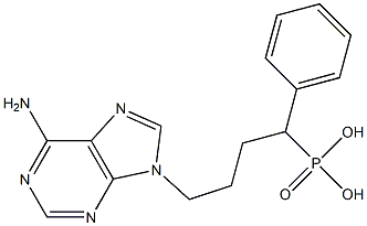 6-Amino-9-(4-phenyl-4-phosphonobutyl)-9H-purine Struktur