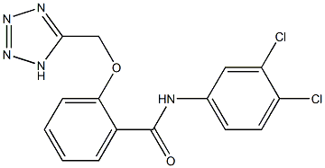 5-[[2-[(3,4-Dichlorophenyl)carbamoyl]phenoxy]methyl]-1H-tetrazole Struktur