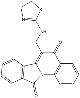 6-[[(2-Thiazolin-2-yl)amino]methyl]isoindolo[2,1-a]quinoline-5,11(5H)-dione Struktur