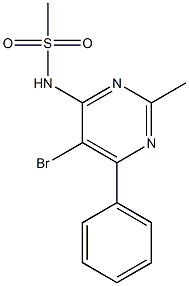 N-(5-Bromo-2-methyl-6-phenylpyrimidin-4-yl)methanesulfonamide Struktur