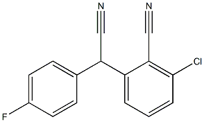 (2-Cyano-3-chlorophenyl)(4-fluorophenyl)acetonitrile Struktur