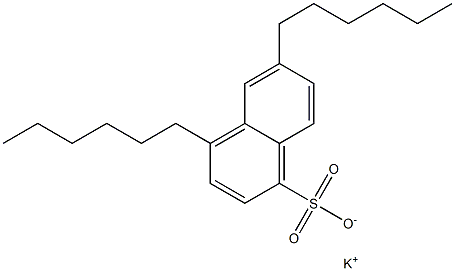 4,6-Dihexyl-1-naphthalenesulfonic acid potassium salt Struktur