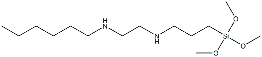 3-(Trimethoxysilyl)-N-[2-(hexylamino)ethyl]propan-1-amine Struktur