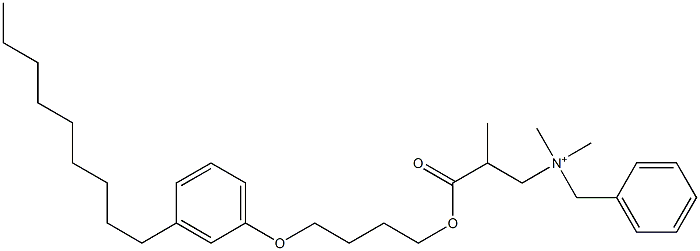 N,N-Dimethyl-N-benzyl-N-[2-[[4-(3-nonylphenyloxy)butyl]oxycarbonyl]propyl]aminium Struktur