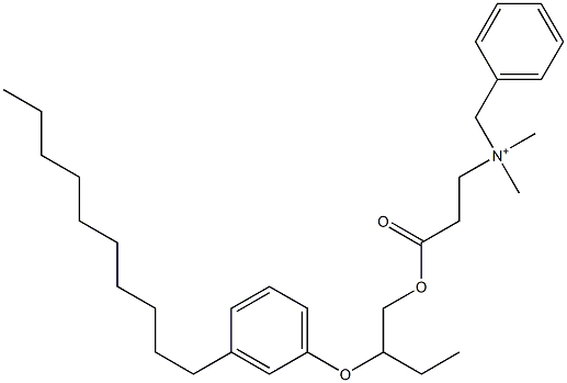 N,N-Dimethyl-N-benzyl-N-[2-[[2-(3-decylphenyloxy)butyl]oxycarbonyl]ethyl]aminium Struktur