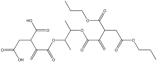 3,3'-[1,2-Dimethylethylenebis(oxycarbonyl)]bis(3-butene-1,2-dicarboxylic acid dipropyl) ester Struktur