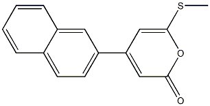 4-(2-Naphtyl)-6-(methylthio)-2-pyrone Struktur