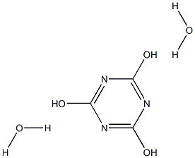 Cyanuric acid dihydrate Struktur