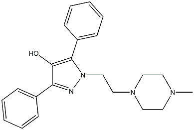 1-[2-(4-Methyl-1-piperazinyl)ethyl]-3,5-diphenyl-1H-pyrazol-4-ol Struktur