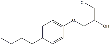 1-(p-Butylphenoxy)-3-chloro-2-propanol Struktur