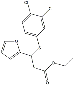 3-[(3,4-Dichlorophenyl)thio]-3-(2-furanyl)propionic acid ethyl ester Struktur