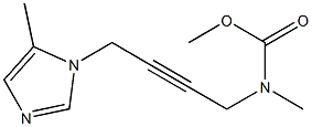 N-Methyl-N-[4-(5-methyl-1H-imidazol-1-yl)-2-butynyl]carbamic acid methyl ester Struktur