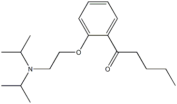 1-[2-[2-(Diisopropylamino)ethoxy]phenyl]-1-pentanone Struktur