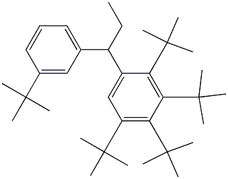 1-(2,3,4,5-Tetra-tert-butylphenyl)-1-(3-tert-butylphenyl)propane Struktur