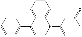 N-Methyl-N-[2-(1-phenylethenyl)phenyl](methylsulfinyl)acetamide Struktur