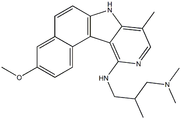 11-(3-Dimethylamino-2-methylpropylamino)-8-methyl-3-methoxy-7H-benzo[e]pyrido[4,3-b]indole Struktur