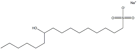 10-Hydroxyhexadecane-1-sulfonic acid sodium salt Struktur