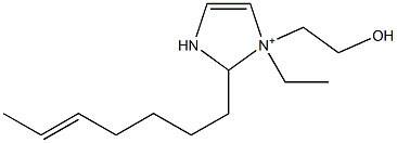 1-Ethyl-2-(5-heptenyl)-1-(2-hydroxyethyl)-4-imidazoline-1-ium Struktur