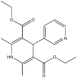 4-(3-Pyridyl)-2,6-dimethyl-1,4-dihydropyridine-3,5-dicarboxylic acid diethyl ester Struktur