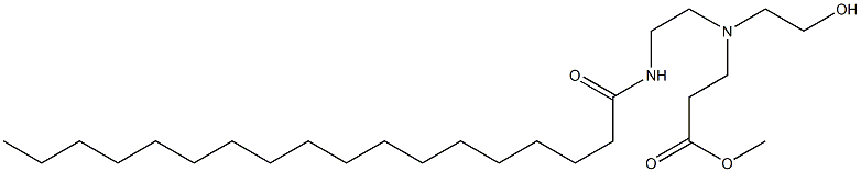 3-[N-(2-Octadecanoylaminoethyl)-N-(2-hydroxyethyl)amino]propionic acid methyl ester Struktur