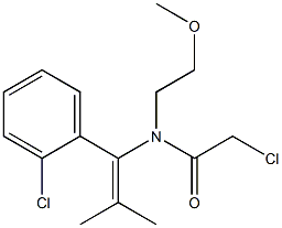 N-[1-(2-Chlorophenyl)-2-methyl-1-propenyl]-N-[2-methoxyethyl]-2-chloroacetamide Struktur