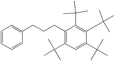 1-(2,3,4,6-Tetra-tert-butylphenyl)-3-phenylpropane Struktur