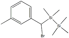 1-[(3-Methylphenyl)bromomethyl]-1,1,2,2,2-pentamethyldisilane Struktur