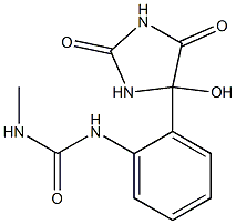 1-[2-[(Tetrahydro-2,4-dioxo-5-hydroxy-1H-imidazol)-5-yl]phenyl]-3-methylurea Struktur