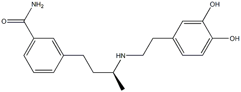 3-[(S)-3-[[2-(3,4-Dihydroxyphenyl)ethyl]amino]butyl]benzamide Struktur