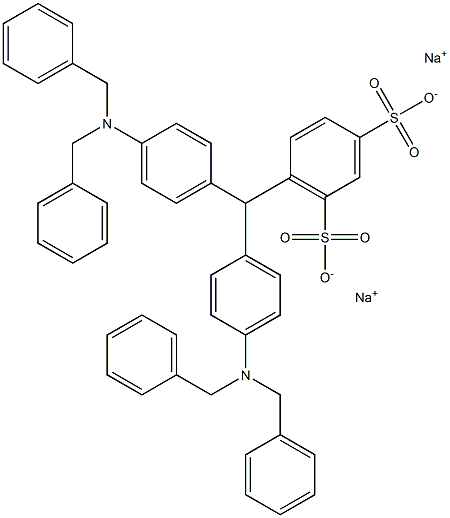 6-[4,4'-Bis(dibenzylamino)benzhydryl]-1,3-benzenedisulfonic acid disodium salt Struktur