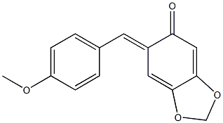 6-[(E)-4-Methoxybenzylidene]-3,4-methylenedioxy-2,4-cyclohexadien-1-one Struktur