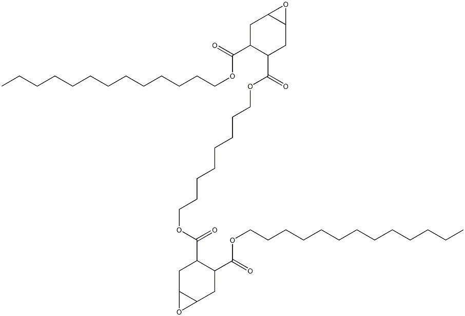 Bis[2-(tridecyloxycarbonyl)-4,5-epoxy-1-cyclohexanecarboxylic acid]1,8-octanediyl ester Struktur