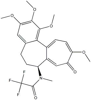 N-[(S)-5,6,7,9-Tetrahydro-1,2,3,10-tetramethoxy-9-oxobenzo[a]heptalen-7-yl]-N-methyl-2,2,2-trifluoroacetamide Struktur