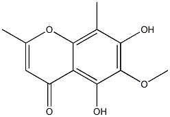 2,8-Dimethyl-6-methoxy-5,7-dihydroxy-4H-1-benzopyran-4-one Struktur