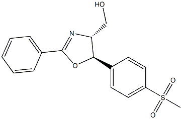 (4R,5R)-4,5-Dihydro-2-phenyl-5-[4-(methylsulfonyl)phenyl]oxazole-4-methanol Struktur