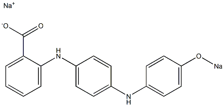 2-[p-(p-Sodiooxyanilino)phenylamino]benzoic acid sodium salt Struktur