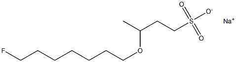 3-(7-Fluoroheptyloxy)-1-butanesulfonic acid sodium salt Struktur