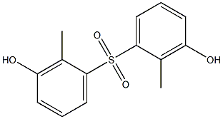 3,3'-Dihydroxy-2,2'-dimethyl[sulfonylbisbenzene] Struktur