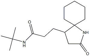 N-tert-Butyl-3-(2-oxo-1-azaspiro[4.5]decan-4-yl)propionamide Struktur