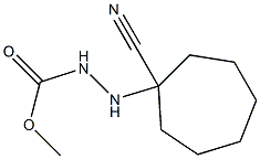 2-(1-Cyanocycloheptyl)hydrazine-1-carboxylic acid methyl ester Struktur