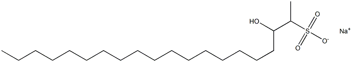 3-Hydroxyicosane-2-sulfonic acid sodium salt Struktur