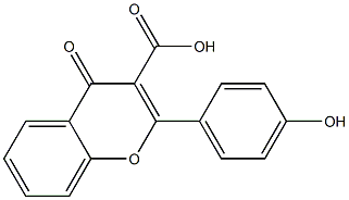 2-[4-Hydroxyphenyl]-4-oxo-4H-1-benzopyran-3-carboxylic acid Struktur