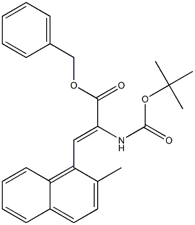 2-[(tert-Butoxy)carbonylamino]-3-[2-methylnaphthalen-1-yl]acrylic acid benzyl ester Struktur