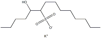 5-Hydroxytetradecane-6-sulfonic acid potassium salt Struktur