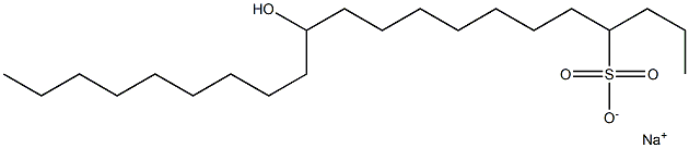 12-Hydroxyhenicosane-4-sulfonic acid sodium salt Struktur