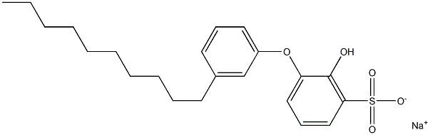 2-Hydroxy-3'-decyl[oxybisbenzene]-3-sulfonic acid sodium salt Struktur