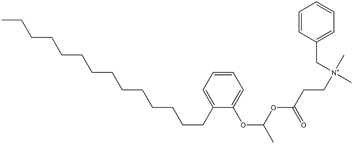 N,N-Dimethyl-N-benzyl-N-[2-[[1-(2-tetradecylphenyloxy)ethyl]oxycarbonyl]ethyl]aminium Struktur