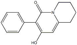 6,7,8,9-Tetrahydro-2-hydroxy-3-phenyl-4H-quinolizin-4-one Struktur