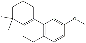 1,2,3,4,9,10-Hexahydro-6-methoxy-1,1-dimethylphenanthrene Struktur